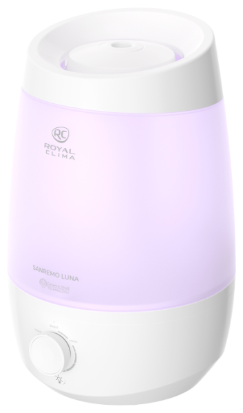 Купить Ультразвуковой увлажнитель ROYAL CLIMA SANREMO Lunа RUH-SL260/2.5M-WT с качественным монтажом климатических систем в Москве и МО от ПУХОВ  тел.: +7 (495) 123-66-55