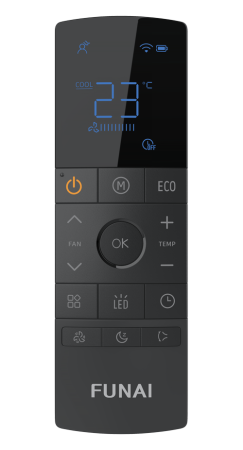 Купить Настенный кондиционер FUNAI AKOYA NERO Inverter RAC-I-AN75HP.D02 с качественным монтажом климатических систем в Москве и МО от ПУХОВ  тел.: +7 (495) 123-66-55