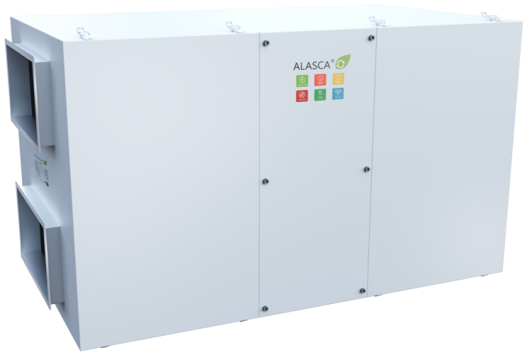 Приточно-вытяжная вентиляционная установка с роторным рекуператором Alasca RR2000HEC W