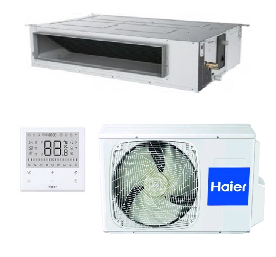 Купить Канальный кондиционер Haier ECO R32 AD50S2LM1FA/1U50S1LM1FA с качественным монтажом климатических систем в Москве и МО от ПУХОВ  тел.: +7 (495) 123-66-55