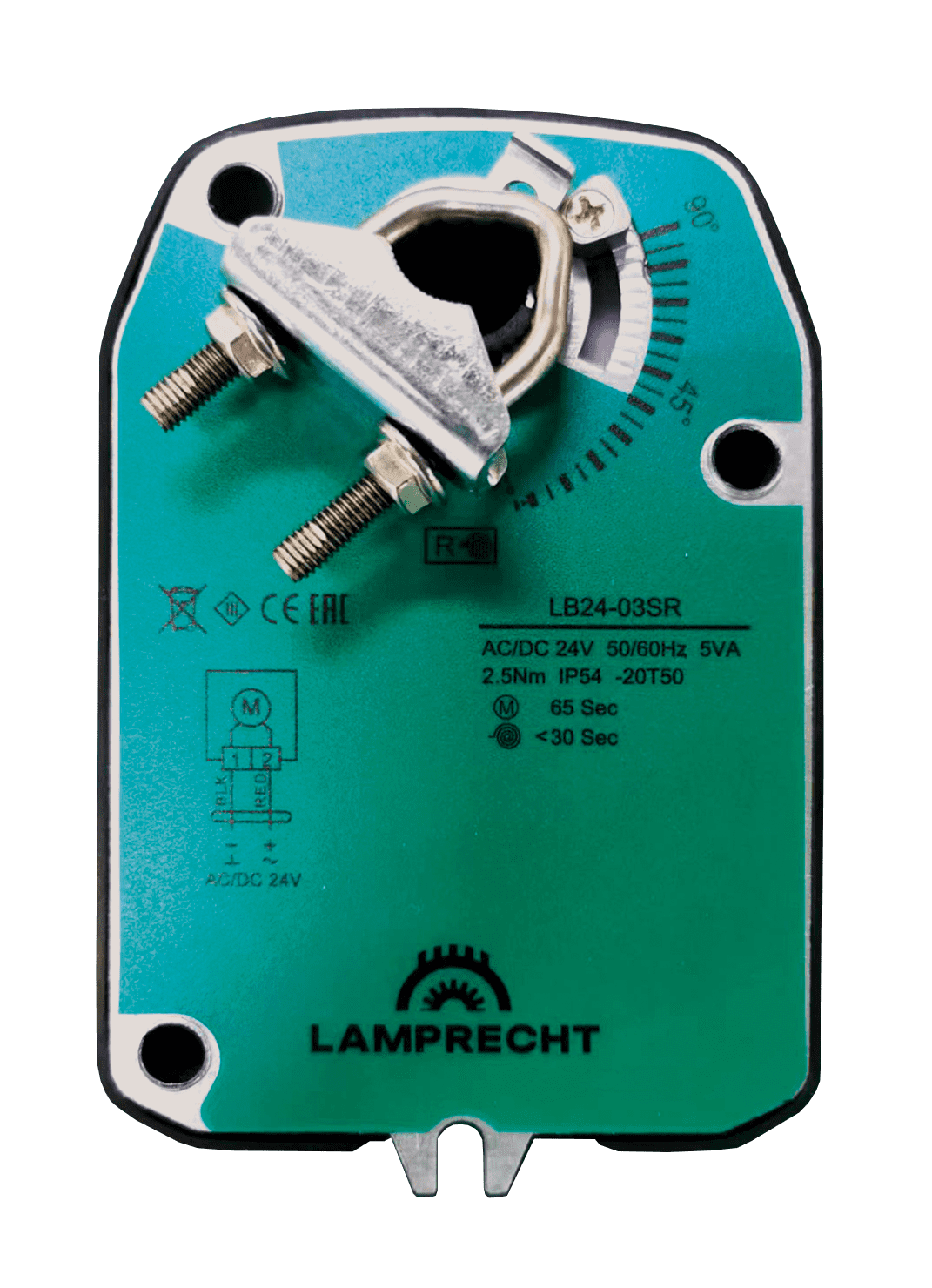 Электропривод с возвратной пружиной LAMPRECHT LB24-03SR-U