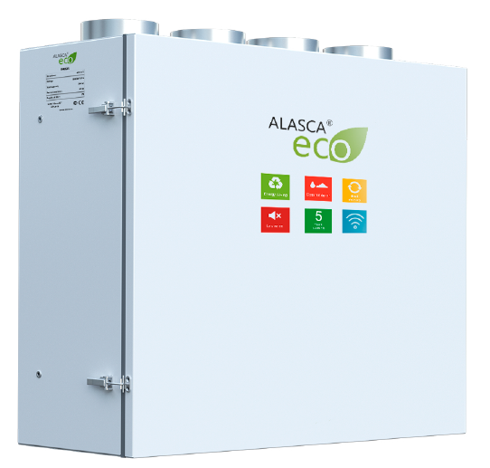 Приточно-вытяжная вентиляционная установка с роторным рекуператором Alasca RR700VEC W