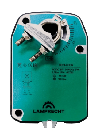 Купить Электропривод с возвратной пружиной LAMPRECHT LB220-03SR с качественным монтажом климатических систем в Москве и МО от ПУХОВ  тел.: +7 (495) 123-66-55