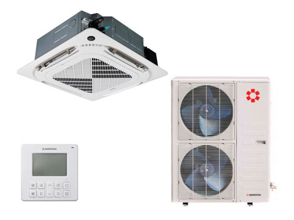 Купить Кассетный кондиционер Kentatsu KSVT140HFAN3R/KSUT140HFAN3L/KPU95-DR с качественным монтажом климатических систем в Москве и МО от ПУХОВ  тел.: +7 (495) 123-66-55