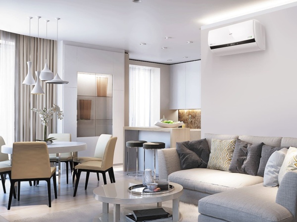 Купить Настенный блок мульти сплит-системы AUX Free Match AMWM-H12/4R1(L) (v2) с качественным монтажом климатических систем в Москве и МО от ПУХОВ  тел.: +7 (495) 123-66-55