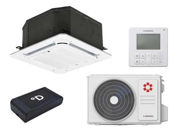 Купить Кассетный кондиционер Kentatsu KSZB53HZAN1R/KSUNB53HZAN1/KPU65-D с качественным монтажом климатических систем в Москве и МО от ПУХОВ  тел.: +7 (495) 123-66-55